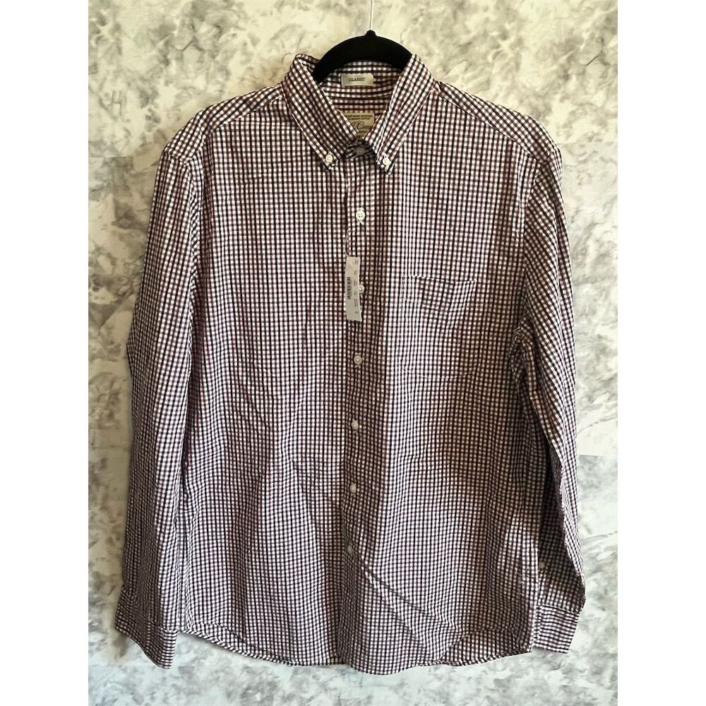 J.Crew Men's Classic Secret Wash Check Button-Down Shirt Long Sleeve M NWT